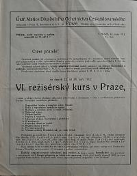 Holice, Klicpera, Archiválie souboru, ÚMDOČ, vzdělávání členů – plakát, 1912