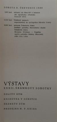 Hradec Králové, Krajské kulturní středisko, Impuls, Sobotka, Šrámkova Sobotka, 1988