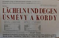 Pardubice, Řemeslnická jednota, Úsměvy a kordy - plakát, 1943