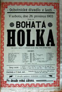 Luže, Jaroslav, Bohatá holka - plakát, 1903