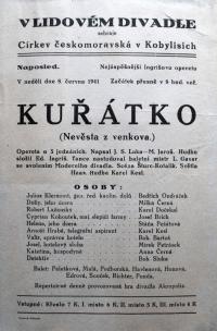Praha-Kobylisy, Lidové divadlo, Kuřátko, 1941
