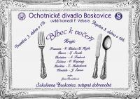 Boskovice, Ochotnické divadlo, Blbec k večeři - plakát, 2016