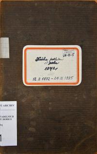 Hořice, JDO, Kniha pokladní, 1872 - 1885