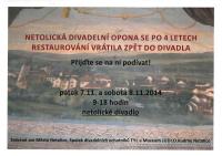 Netolice, restaurování opony, pozvánka 2014