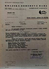 Holice, TOS, Korespondence, 1954 - 1955