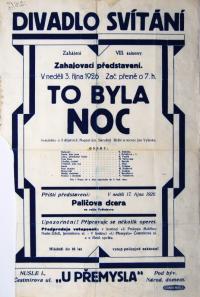 Praha-Nusle, Svítání, To byla noc - plakát, 1926