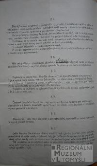 Litomyšl, JDO, Pravidla o propůjčování místností ve Smetanově domě v Litomyšli, 1904