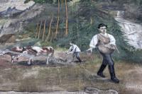 Mníšek pod Brdy: opona Kde domov můj, autor neznámý, s.a.