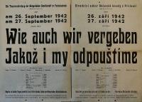 Přelouč, Besední ochotnické divadlo, Jakož i my odpouštíme - plakát, 1942