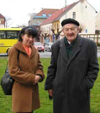 Černý  František na výstavě 100 let Lucerny v Hronově, 2005