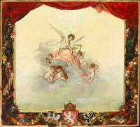 Praha, ND, soutěžní návrh opony, autor Emanuel K. Liška, 1879 - 1880