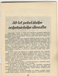 Peklo nad Zdobnicí, 50 let pekelského ochotnického divadla, ex Almanach obce, 1954, s.13