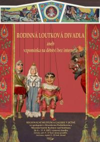Jičín, muzeum, výstava Rodinná loutková divadla, plakát, 2015