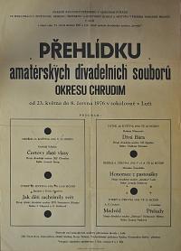 Chrudim, Okresní přehlídka amatérských souborů - plakát, 1976