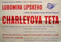 Trhové Sviny, Igla, činoherní div. soubor ZV ROH, Charleyova teta – plakát, 1966