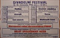 Praha, ÚMDOČ, Divadelní festival - plakát, 1946