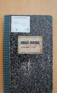 Chrast, Kroužek divadelních ochotníků, Zápisy ze schůzí, 1940 - 1951