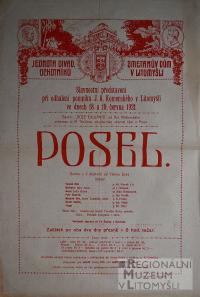 Litomyšl, JDO, Posel - plakát, 1921