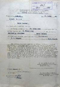 Horní Cerekev, Orel, žádost o povolení představení, 1941