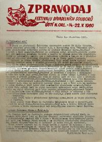 Ústí nad Orlicí, Kociánovo Ústí 1960, Zpravodaj festivalu