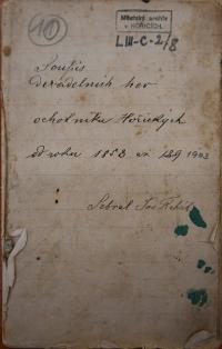 Hořice, JDO, Soupis divadelních her, 1858-1903