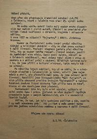 Žebrák, Středočeské divadelní dny, programová brožura, 1969