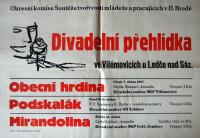 Vilémovice, Divadelní přehlídka 1967 - plakát