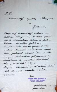 Jihlava, Klicpera, korespondence spolku, Sokol Luka nad Jihlavou, 1928