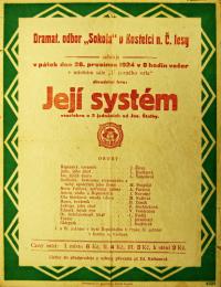 Kostelec nad Černými Lesy, Sokol, Její systém - plakát, 1924