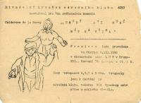 Praha-Nové Město, Automobilové závody, Chudý muž musí mít za ušima - plakát, 1956