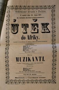 Polička, Ochotníci, Útěk do Afriky - Muzikanti - plakát, 1871