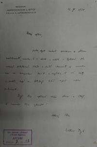 Nový Bydžov, Jirásek, Korespondence souboru