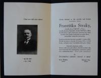 Třebíč, Jiráskův okrsek, oznámení úmrtí Františka Straky, 1941