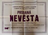 Praha, Konzervatoř, Prodaná nevěsta - plakát, 1974