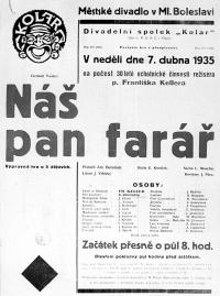 Mladá Boleslav, Kolár - plakáty 1913-1935, Náš pan farář, 1935