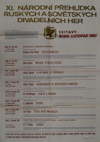 Hradec Králové, Krajské kulturní středisko, Impuls, Svitavy, Národní přehlídka ruských a sovětských divadelních her, 1983