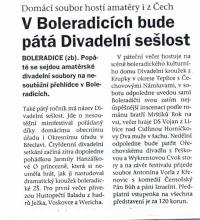 Boleradice, Divadelní sešlost, 1999
