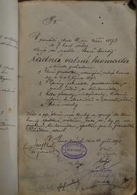 Pardubice, Spolek divadelních ochotníků, Kniha oběžníků, 1893 - 1902