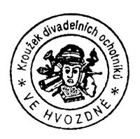 Hvozdná, Kroužek divadelních ochotníků, razítko souboru