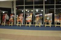 Pardubice, výstava kulis Genius loci Sudslava v aule Univerzity 2014, instalace