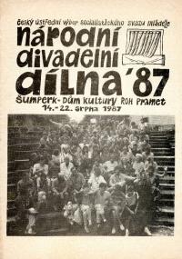 Šumperk, Národní divadelní dílna, zpravodaj, titulní strana, 1987