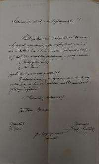 Lučice, Hospodářská beseda, Který je ten pravý - Pan Franc, 1908
