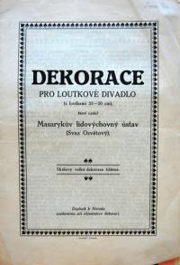 Třebíč, Jiráskův okrsek, nabídka dekorací pro loutkové divadlo