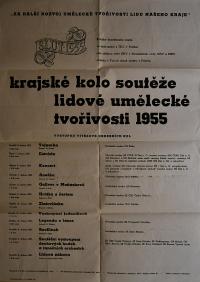 Polička, Spolek divadelních ochotníků, Krajské kolo soutěže LUT - plakát, 1955