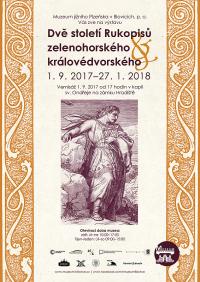 Hradiště, výstava Dvě století Rukopisů zelenohorského a královédvorského - plakát, 2017
