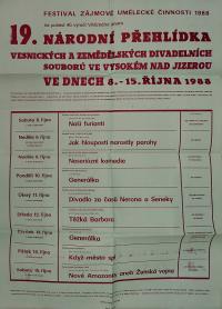 Hradec Králové, Krajské kulturní středisko, Impuls, Vysoké nad Jizerou, NP Krakonošův divadelní podzim, 1988