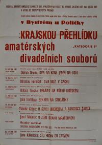 Hradec Králové, Krajské kulturní středisko, Impuls, Bystré u Poličky, KP divadelních souborů kategorie B, 1981