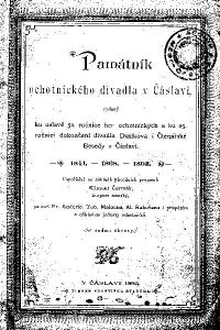 Čáslav, Památník ochotnického divadla v Čáslavi, 1893, tit.str.