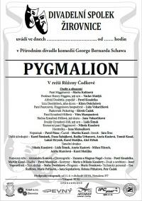 Žirovnice, Divadelní spolek, Pygmalion - plakát, 2018