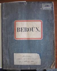 Beroun, kniha záznamů o představeních 1833-1842